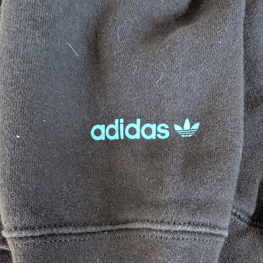 Adidas Black Hoodie with Peace Sign Logo - Picture 3 of 5